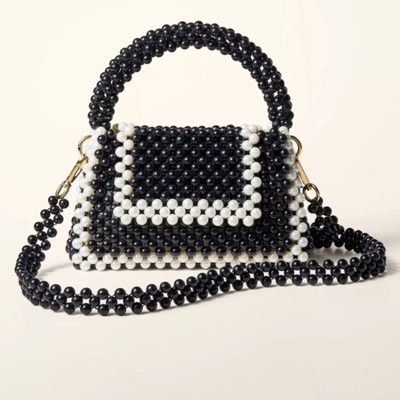 Kate Spade Black and White Beaded Crossbody Bag - Picture 3 of 3